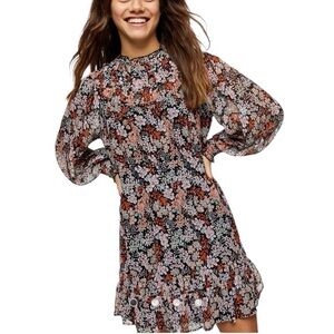 Topshop yoke ruched mini dress Size 8